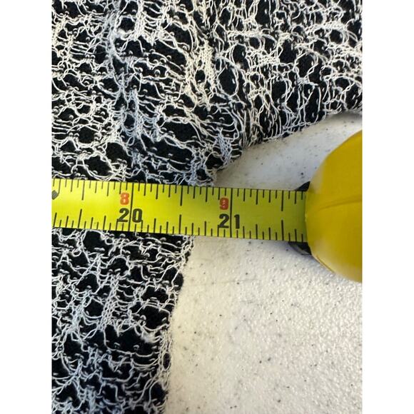 Eileen Fisher Womens L Organic Linen Nylon Crisp Sweater Textured Black Lace A18 - Picture 6 of 7